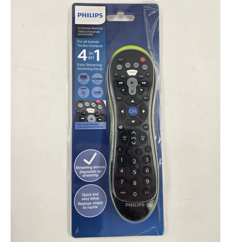 Philips SRP3014/27 4-in-1 Universal Remote Control, Black NEW SEALED